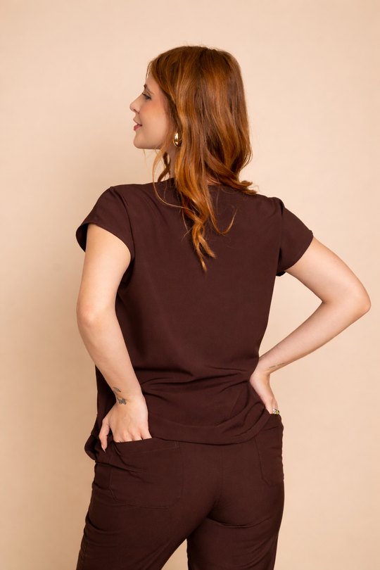 Pijama Cirurgico Feminino Café Monise