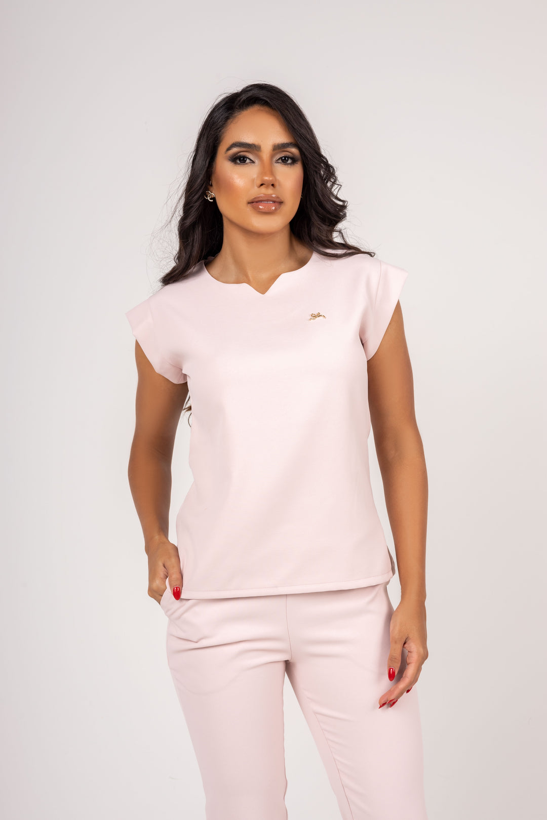 Scrub Feminino Nude Belle | Pijama Cirúrgico Premium