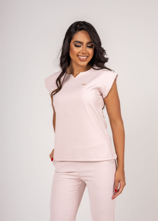 Scrub Feminino Nude Belle | Pijama Cirúrgico Premium