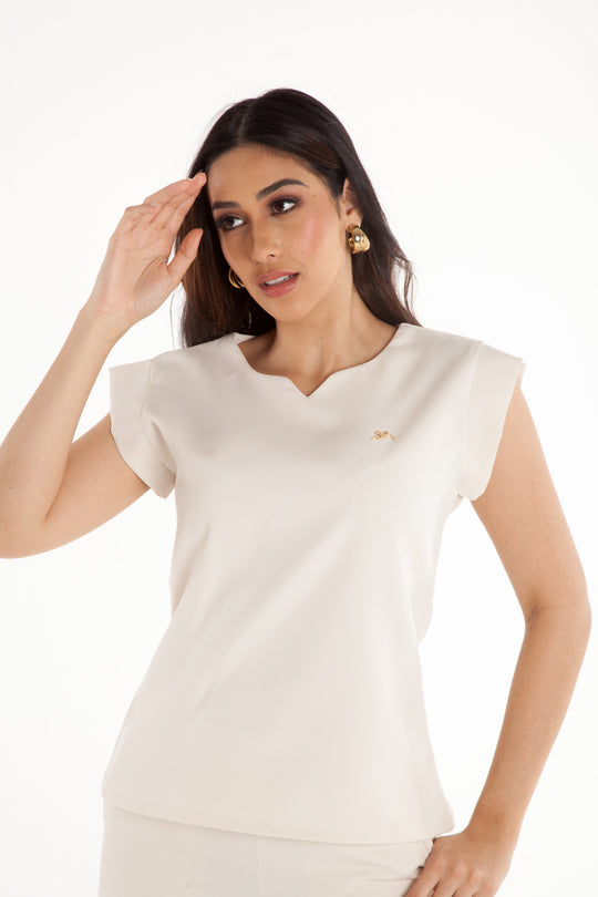 Scrub Feminino Areia Belle | Pijama Cirúrgico Premium