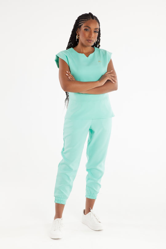 Scrub Feminino Verde Menta Belle | Pijama Cirúrgico Premium
