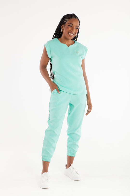 Scrub Feminino Verde Menta Belle | Pijama Cirúrgico Premium