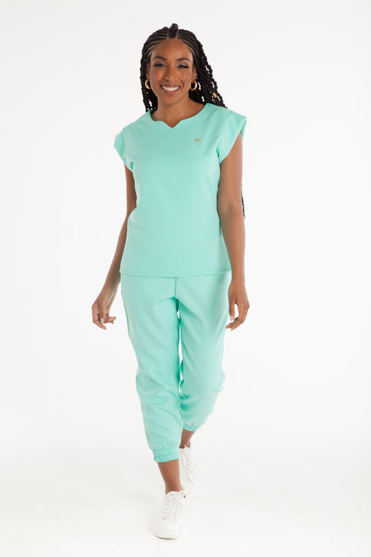 Scrub Feminino Verde Menta Belle | Pijama Cirúrgico Premium