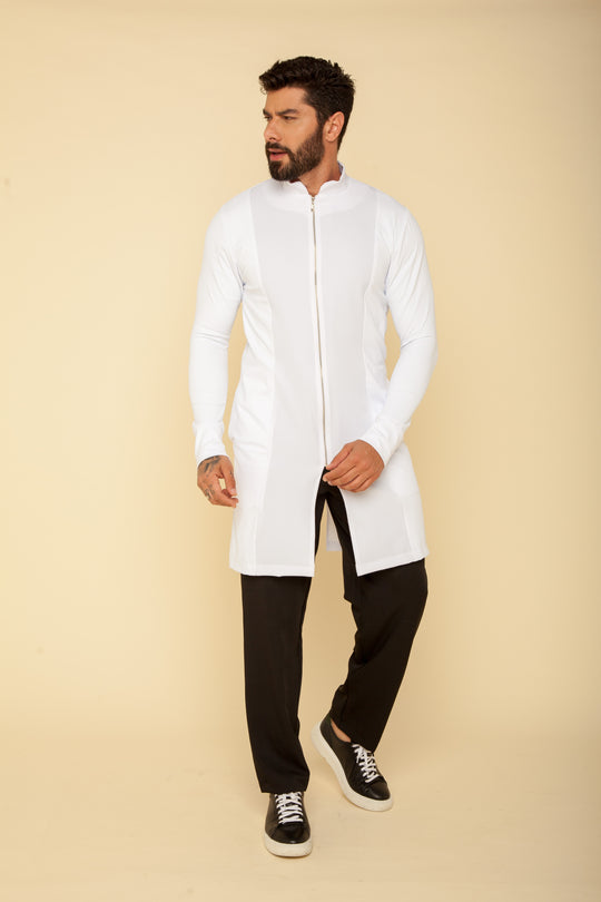 Jaleco Masculino Manga Longa Branco Theo