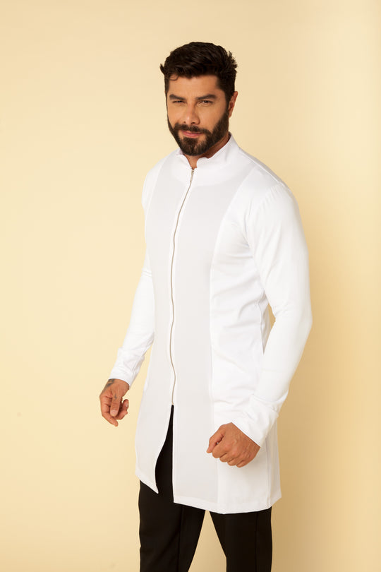 Jaleco Masculino Manga Longa Branco Theo