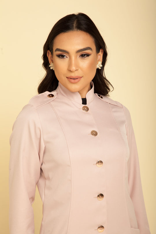 Jaleco Feminino Manga Longa Nude Paris