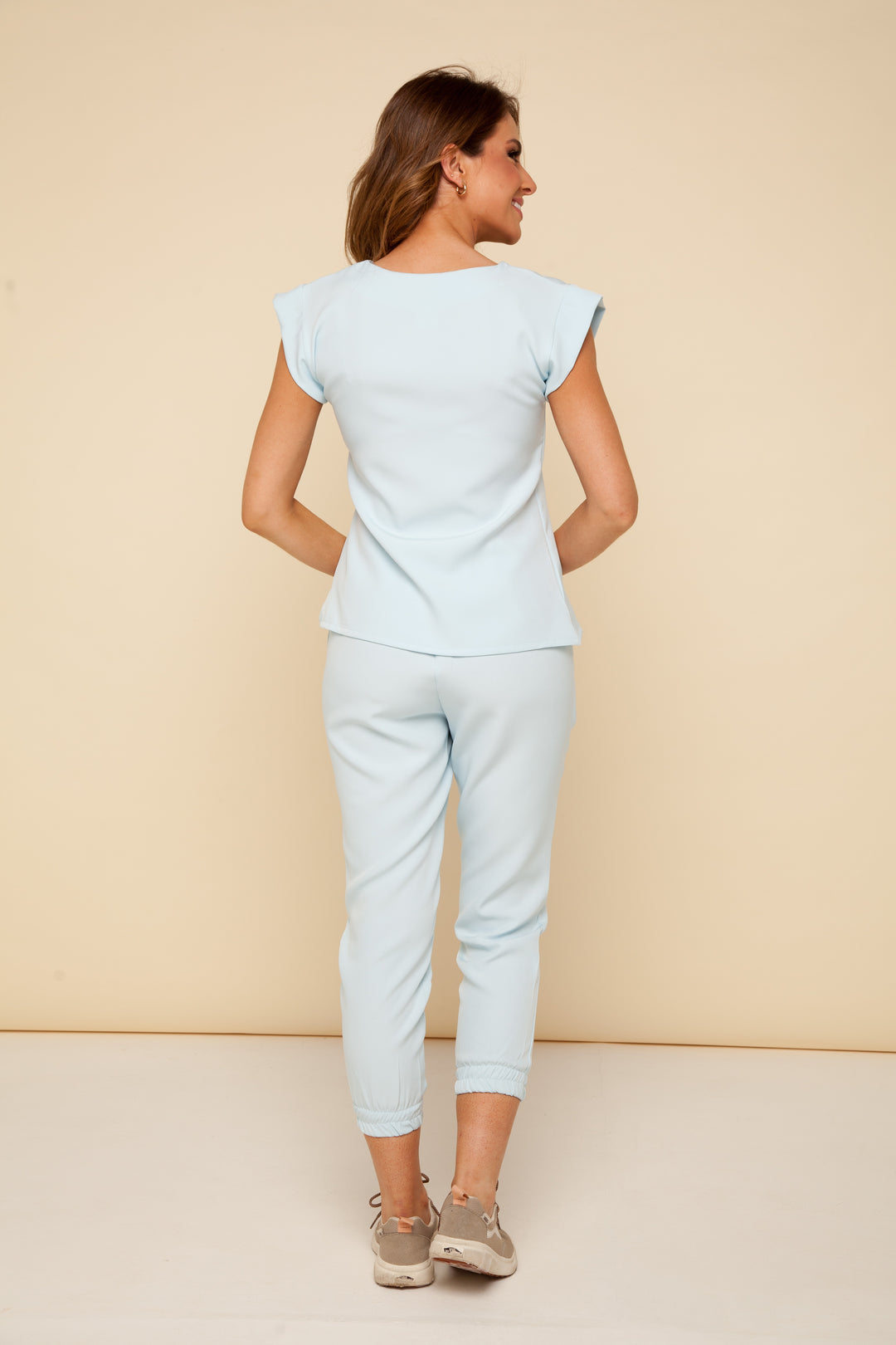 Pijama Cirúrgico Feminino Azul Bebê Belle