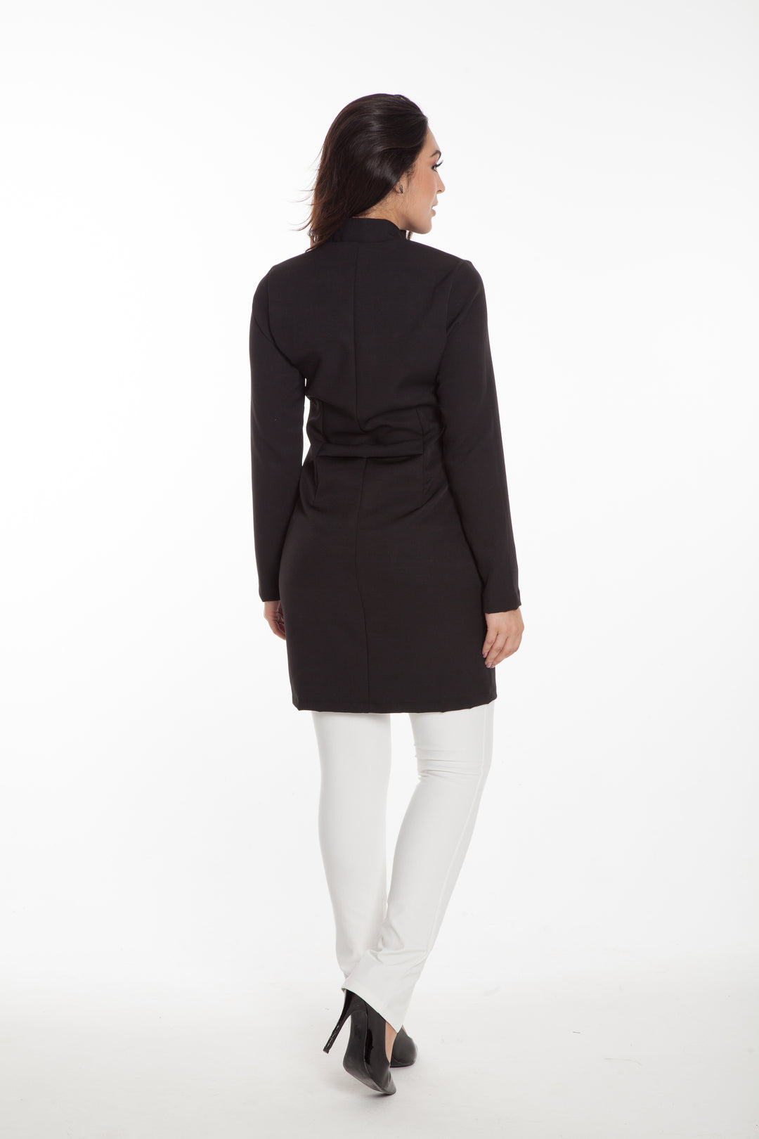 Jaleco Feminino Manga Longa Preto Julie