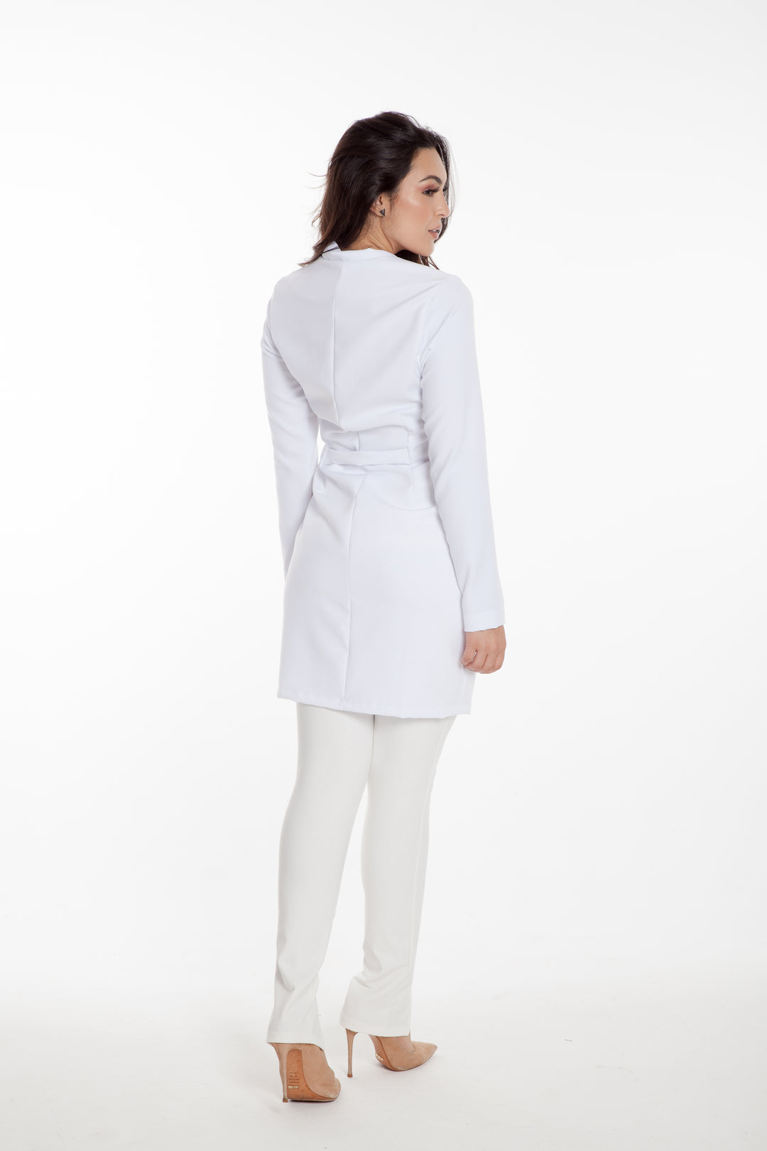 Jaleco Feminino Manga Longa Branco Old Julie | Jalecos Le Petit