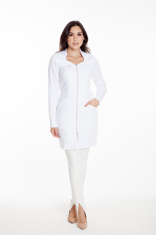 Jaleco Feminino Manga Longa Branco Old Julie | Jalecos Le Petit