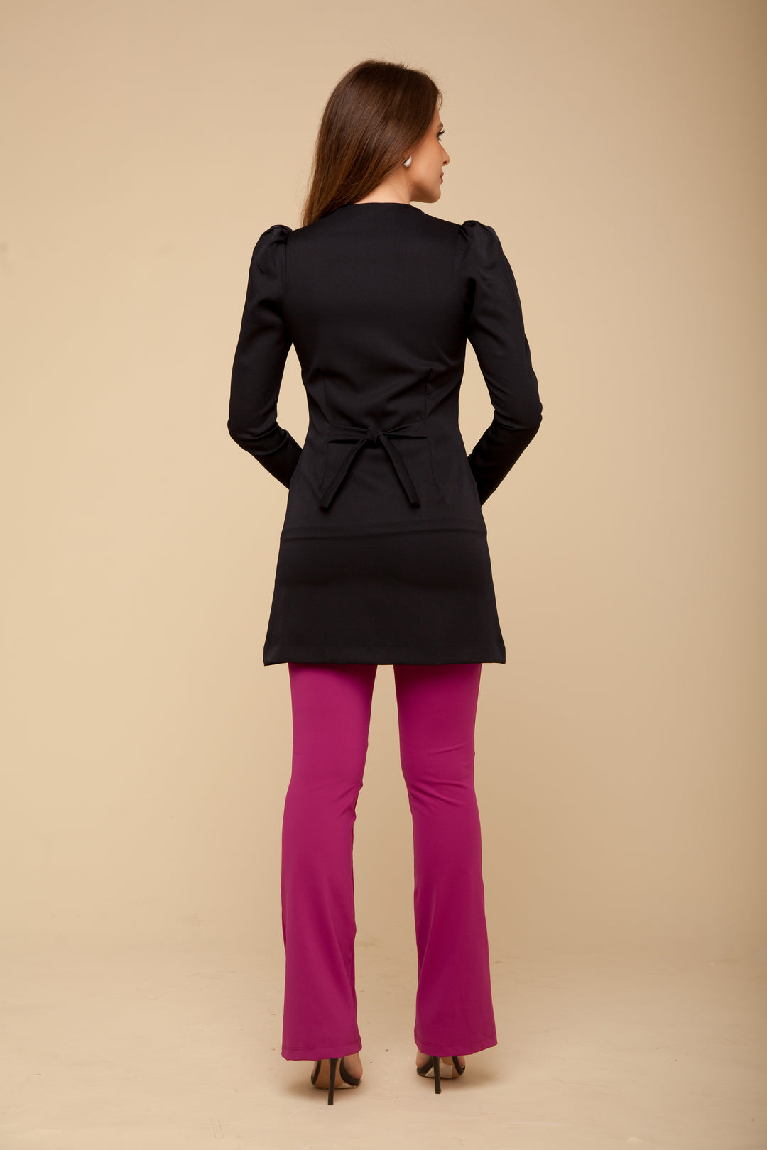 Jaleco Feminino Manga Longa Azul Escuro Lille