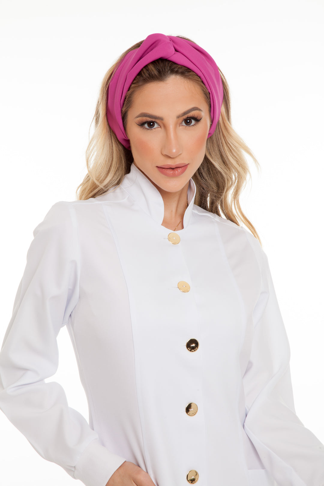 Jaleco Feminino Manga Longa Branco Marselha Old