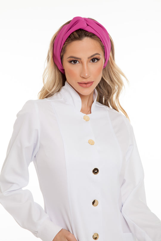 Jaleco Feminino Manga Longa Branco Marselha Old