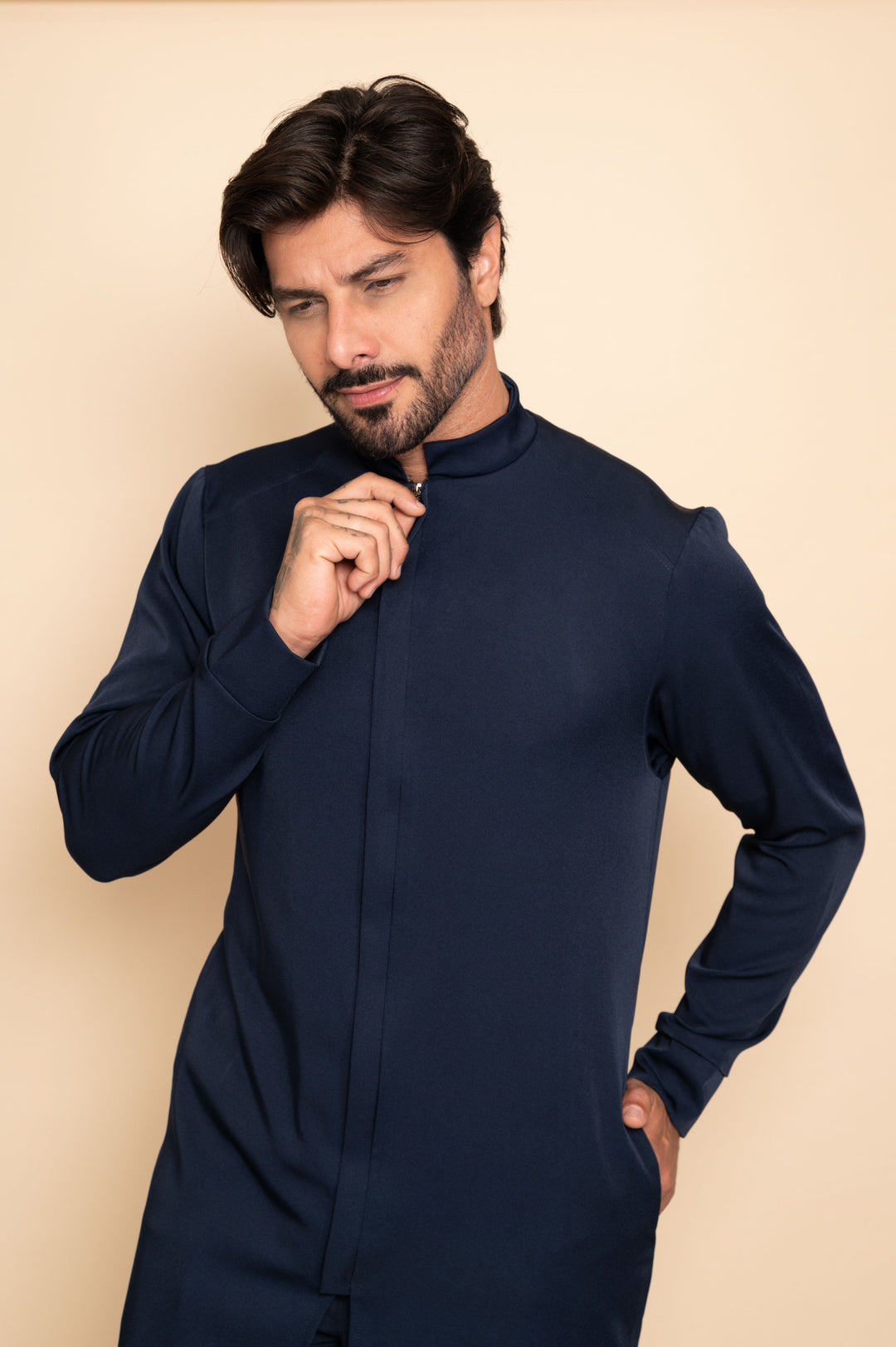Jaleco Masculino Azul Marinho Fabrice | Elegância e Conforto Profissional