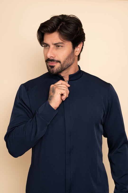 Jaleco Masculino Azul Marinho Fabrice | Elegância e Conforto Profissional