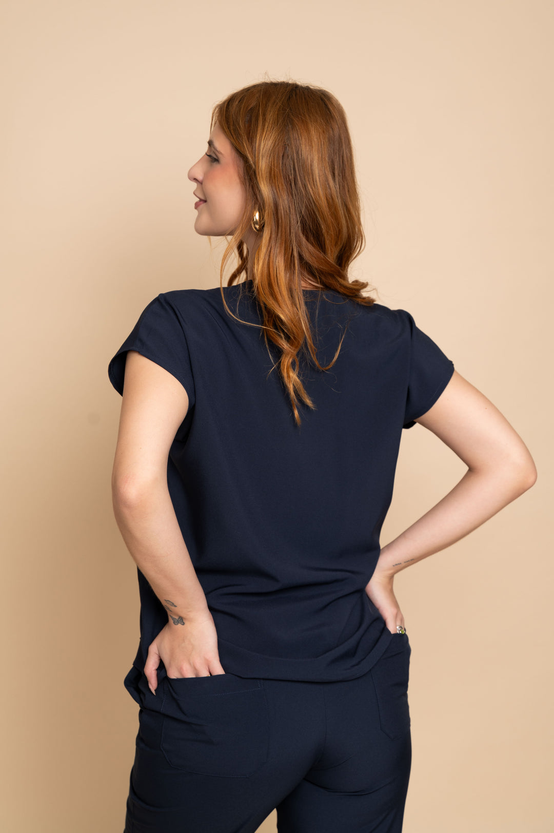 Pijama Cirúrgico Feminino Azul Marinho Monise