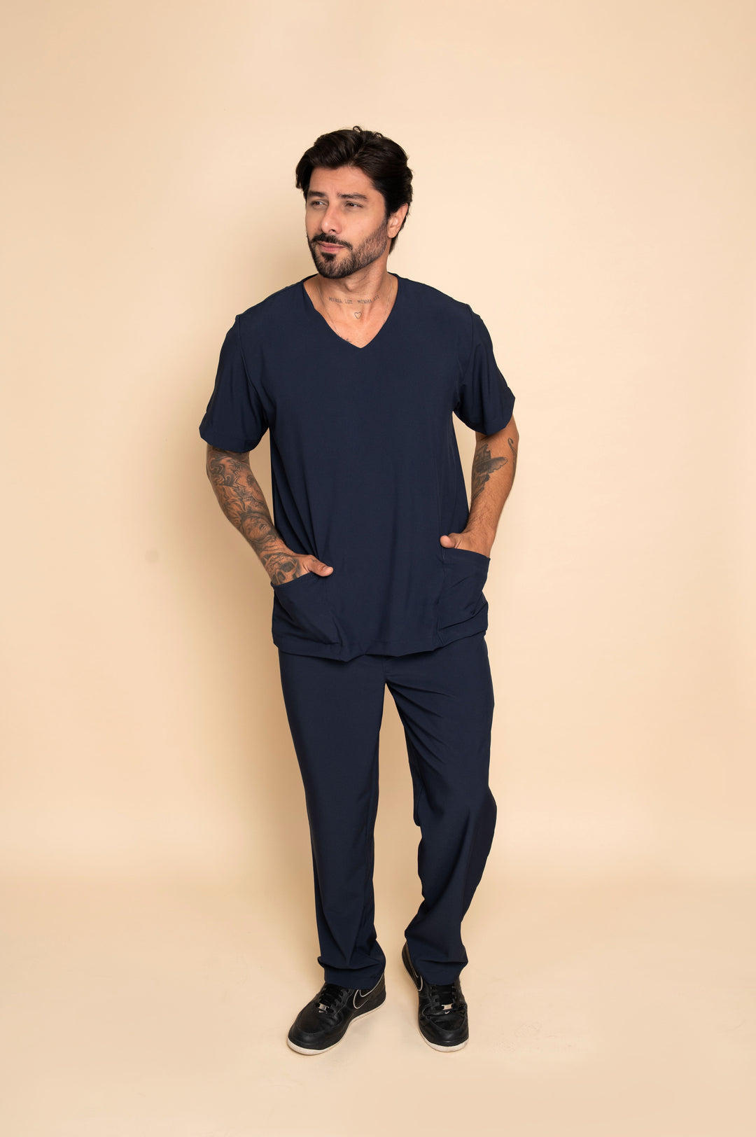 Pijama Cirúrgico Masculino Azul Marinho Nantes