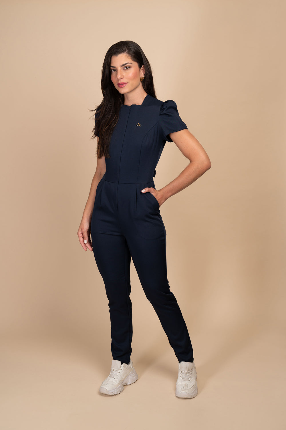 Macacão Feminino Cirúrgico Azul Marinho Lille