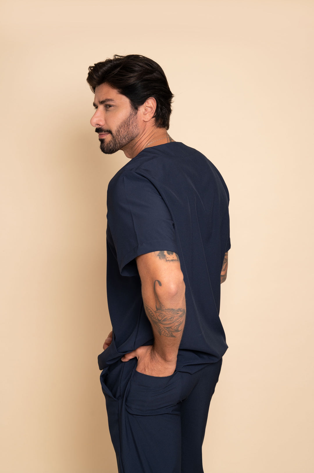 Pijama Cirúrgico Masculino Azul Marinho Nantes