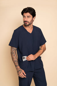 Pijama Cirúrgico Masculino Azul Marinho Nantes