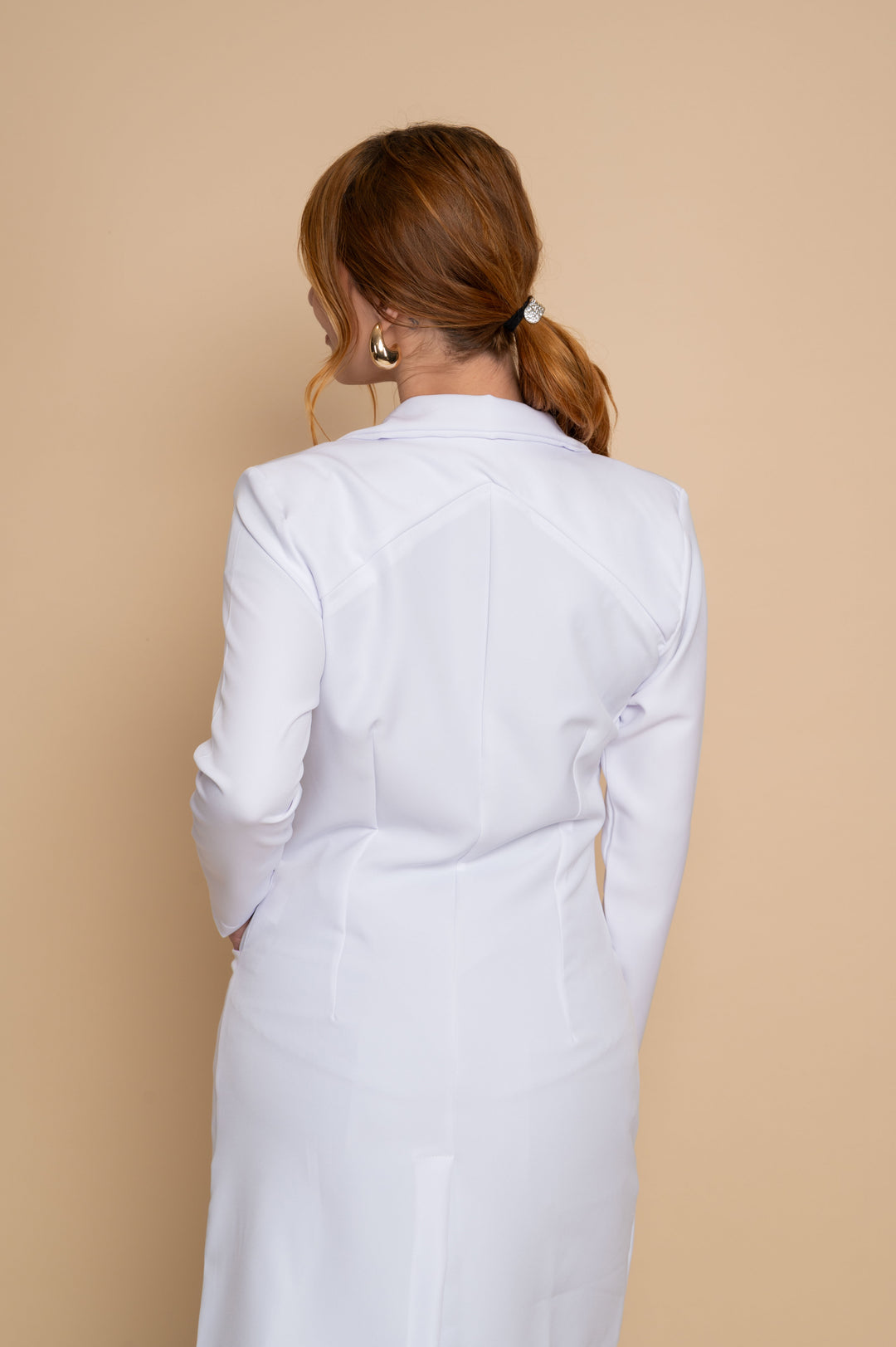 Jaleco Feminino Manga Longa Branco Nice II