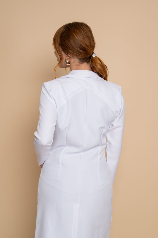 Jaleco Feminino Manga Longa Branco Nice II