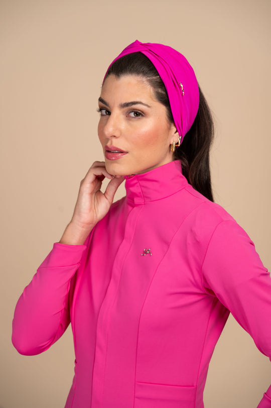 Jaleco Feminino Manga Longa Pink Maya