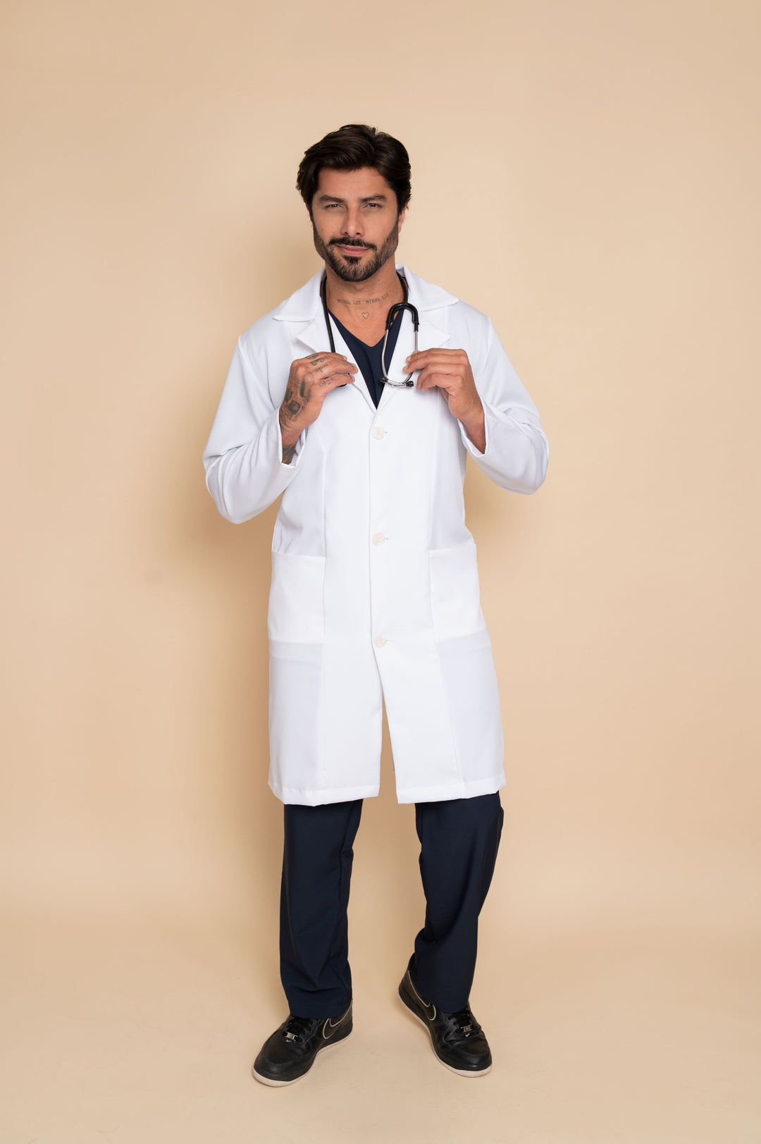 Jaleco Masculino Branco Pierre