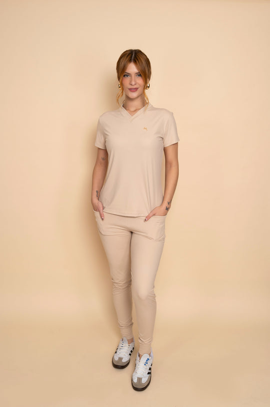 Pijama Cirúrgico Feminino Champagne Lucie