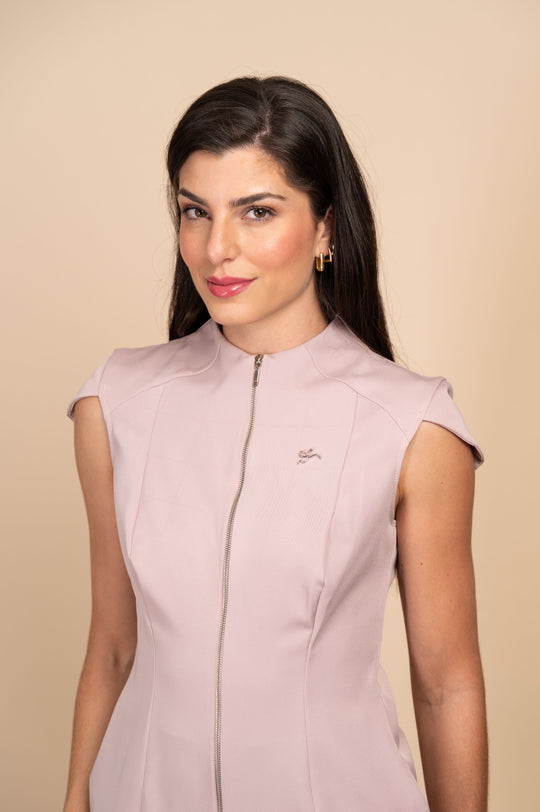 Jaleco Feminino Manga Curta Nude Brigitte