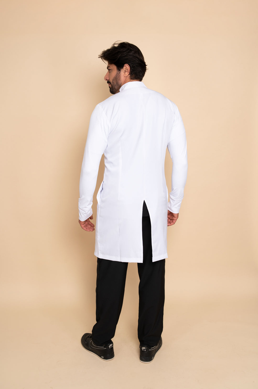 Jaleco Masculino Manga Longa Branco Theo