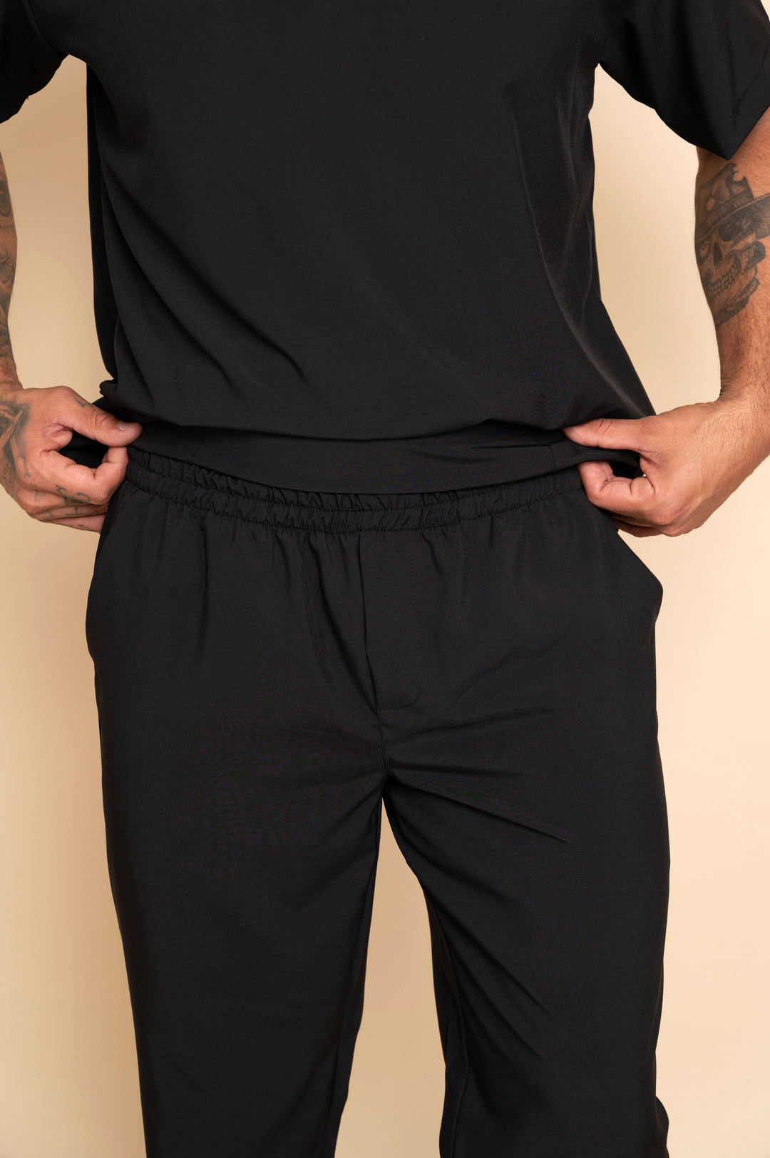 Pijama Cirúrgico Masculino Preto Nantes