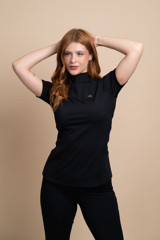 Pijama Cirúrgico Feminino Preto Maya