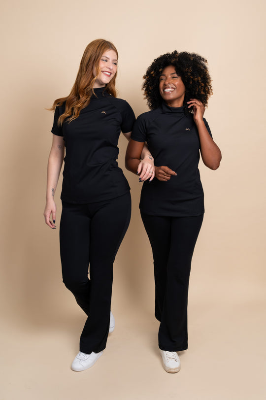 Pijama Cirúrgico Feminino Preto Maya