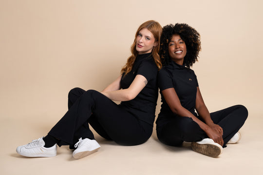 Pijama Cirúrgico Feminino Preto Maya