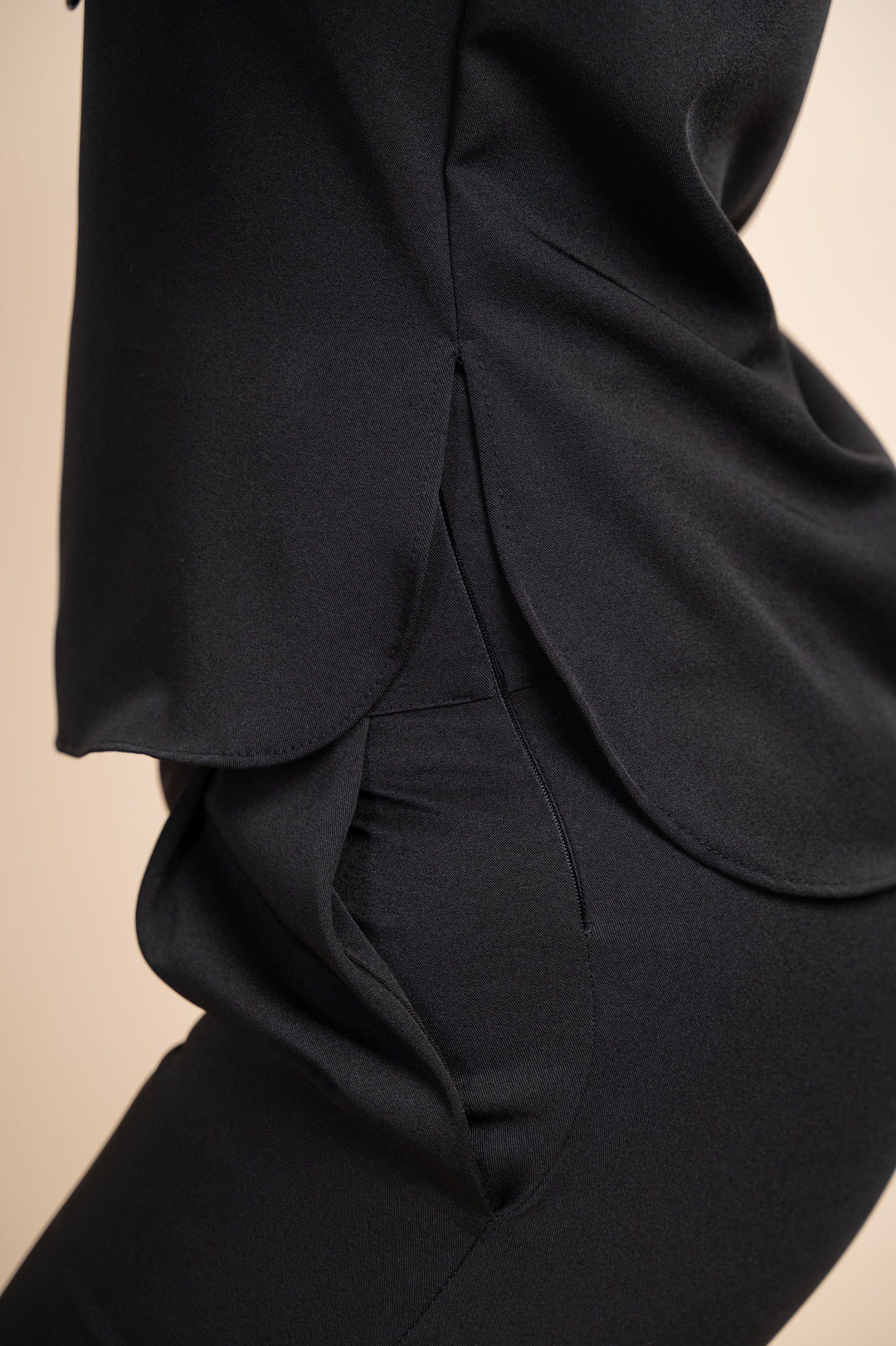 Pijama Cirúrgico Feminino Preto Cannes