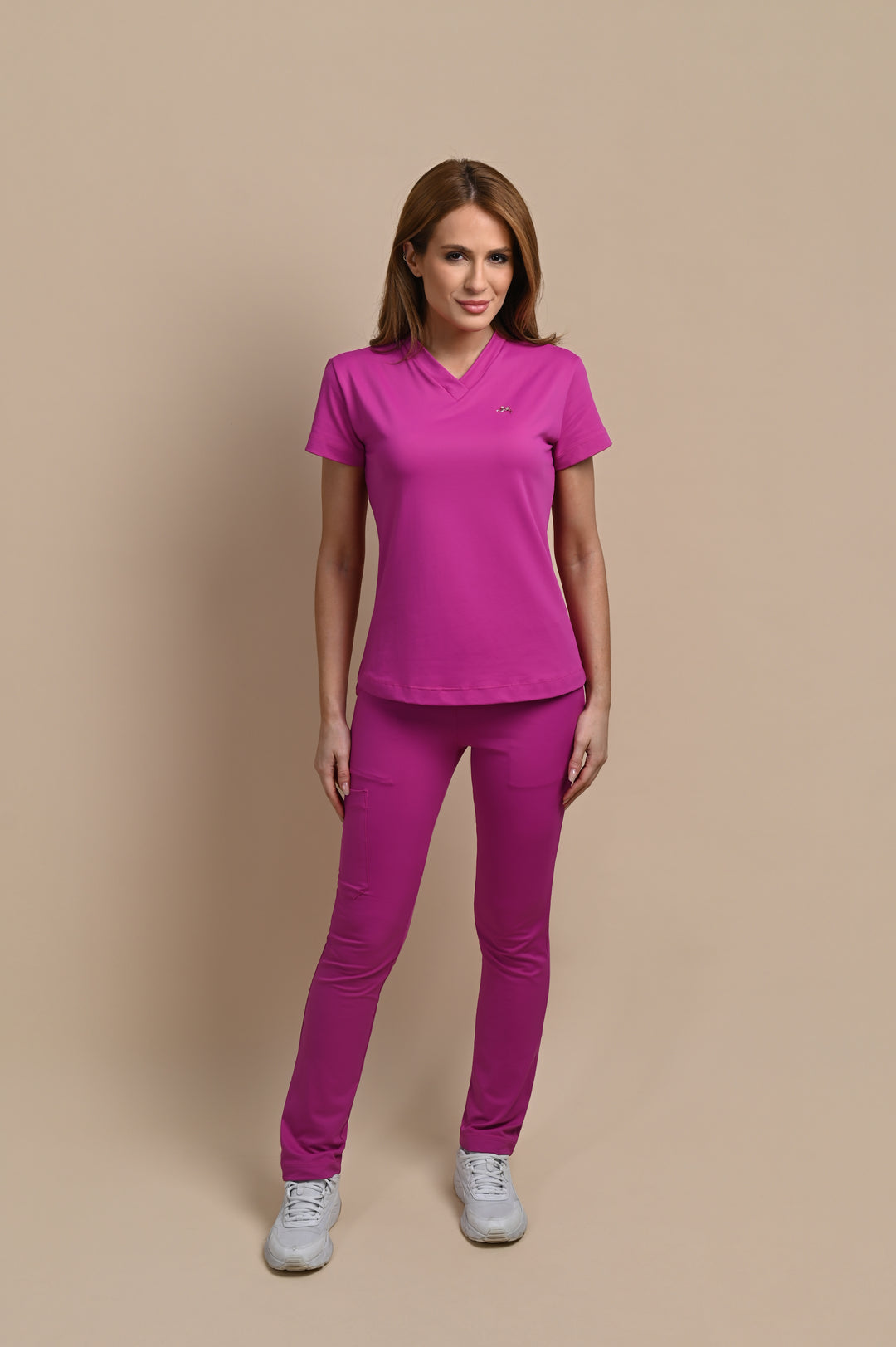 Scrub Feminino Fúcsia Lucie | Pijama Cirúrgico Premium