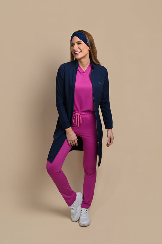 Scrub Feminino Fúcsia Lucie | Pijama Cirúrgico Premium