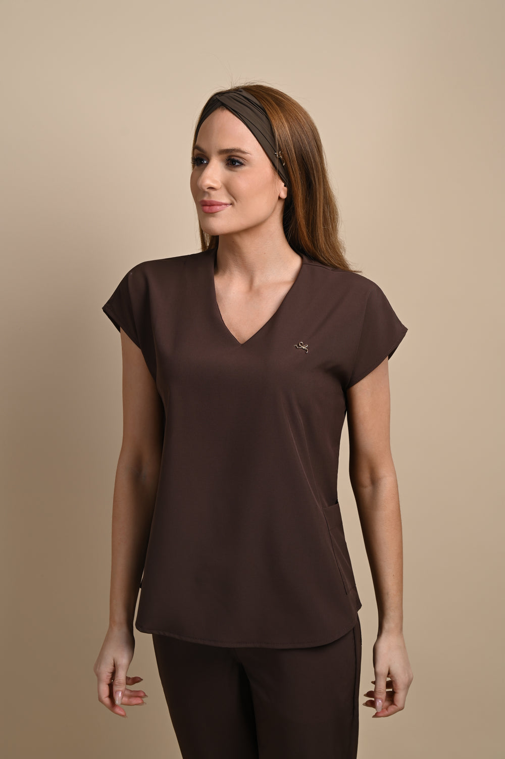 Pijama Cirurgico Feminino Café Monise