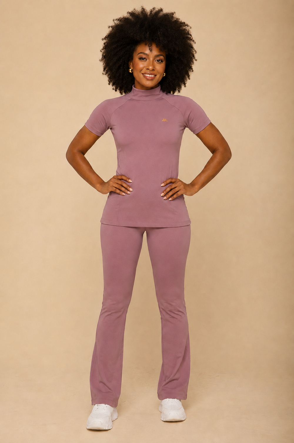 Scrub Feminino Nude Maya | Pijama Cirúrgico Premium