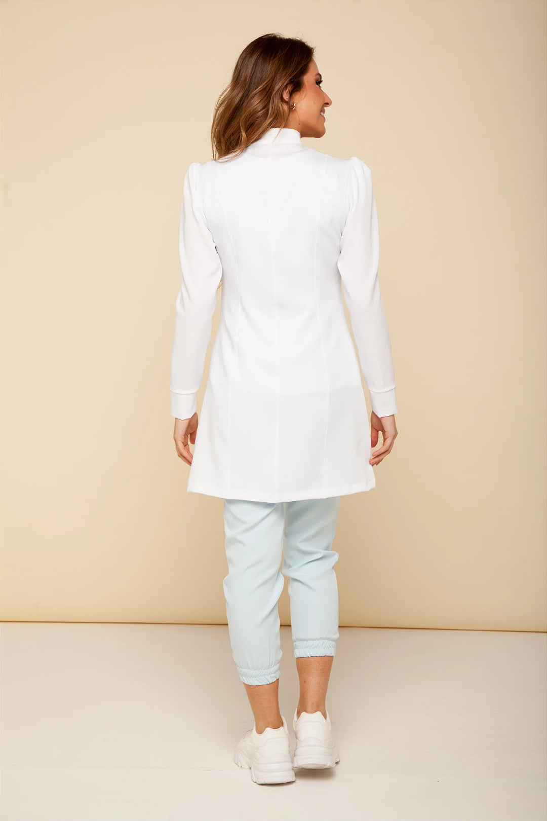 Jaleco Feminino Manga Longa Branco França