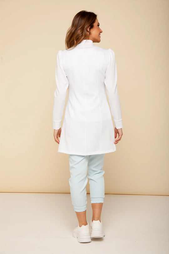 Jaleco Feminino Manga Longa Branco França