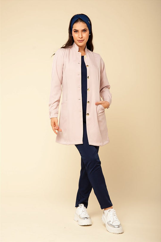 Jaleco Feminino Manga Longa Nude Marselha