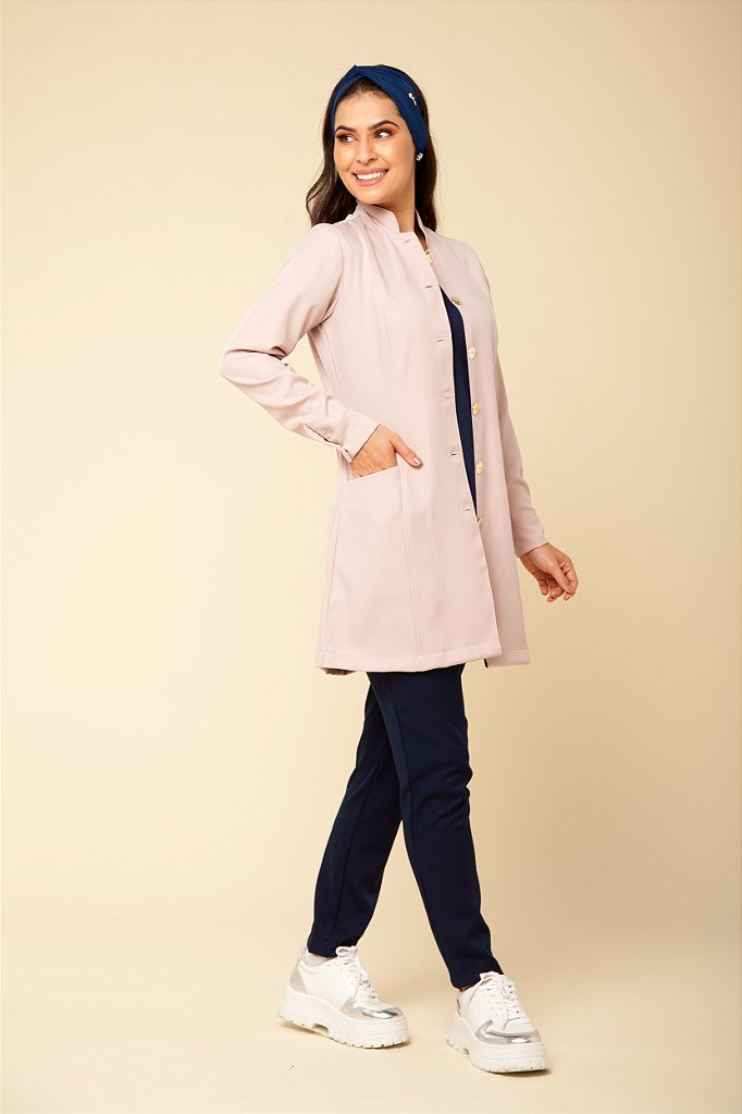 Jaleco Feminino Manga Longa Nude Marselha