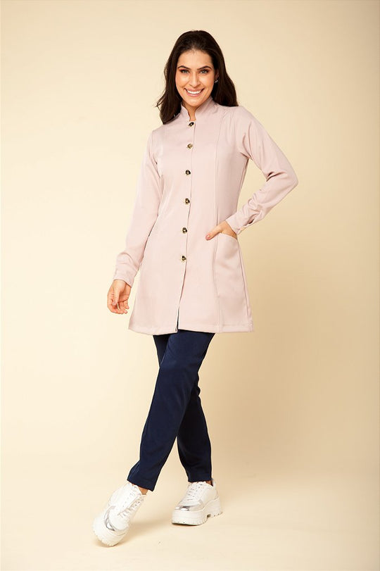 Jaleco Feminino Manga Longa Nude Marselha