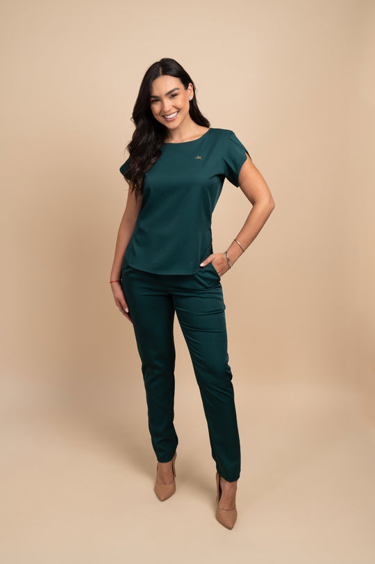 Pijama Cirúrgico Feminino Verde Cannes