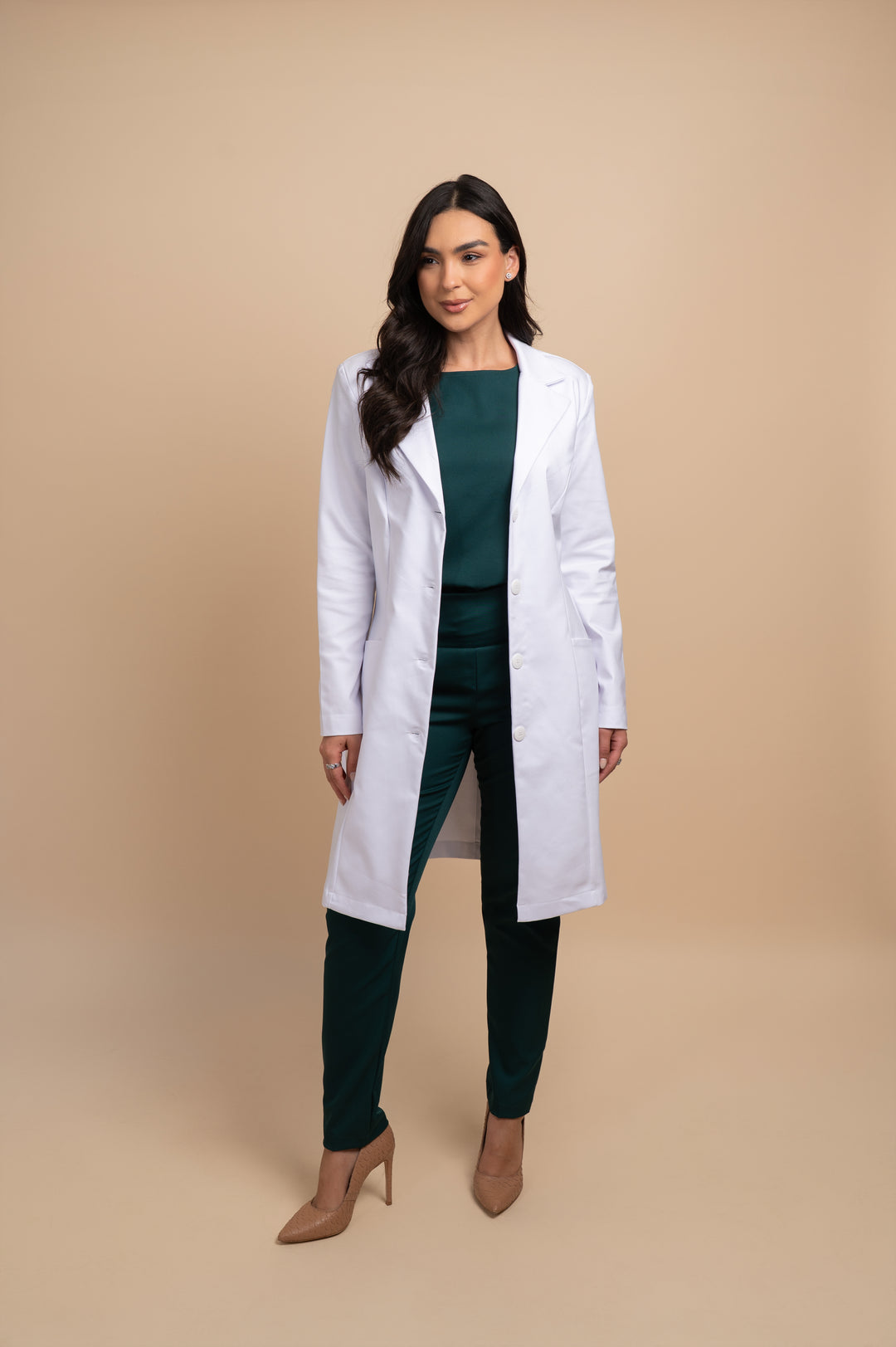 Jaleco Feminino Manga Longa Branco Nice