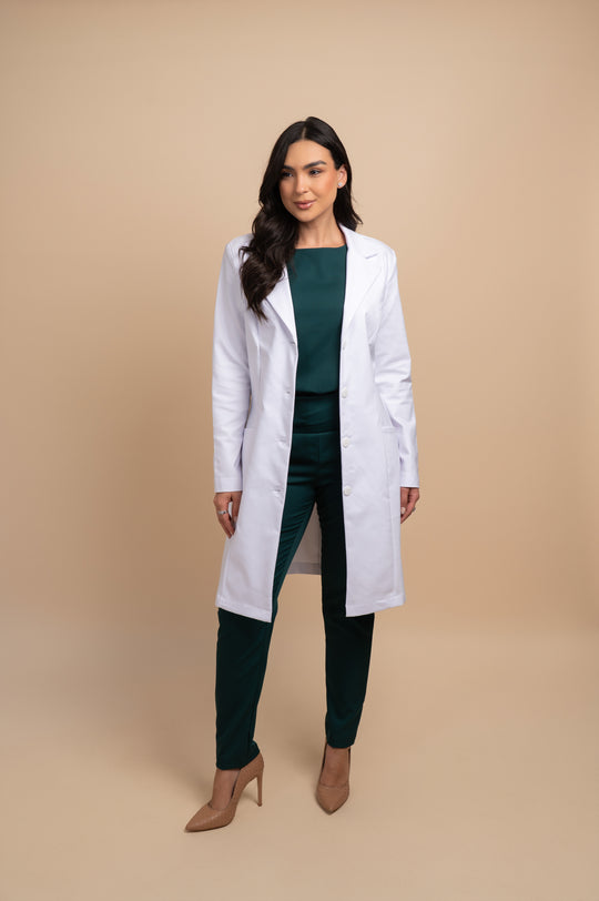 Jaleco Feminino Manga Longa Branco Nice