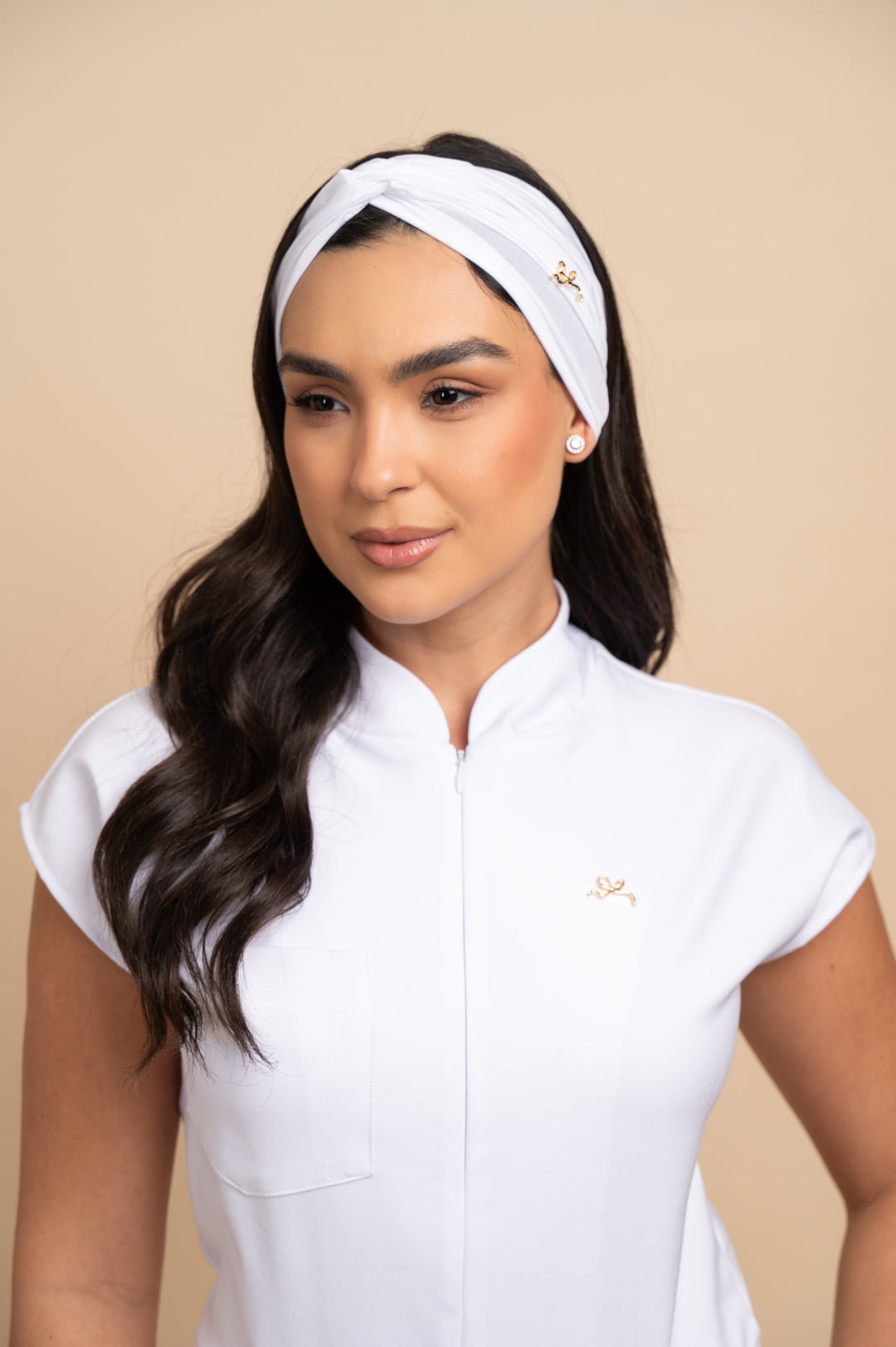Macacão Scrub Feminino Branco Alexia