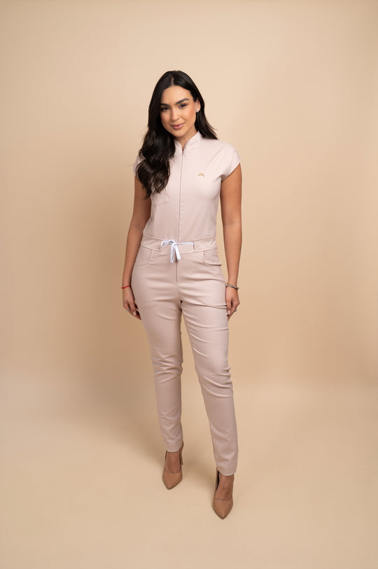 Macacão Feminino Cirúrgico Nude Alexia